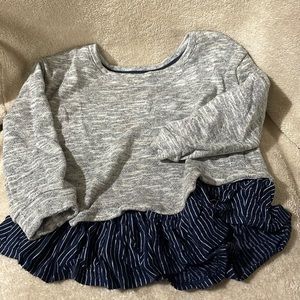 Cute girls peplum shirt/sweater